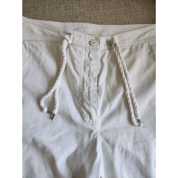 Ralph Lauren High Rise Cargo Shorts Drawstring 100% Cotton Beige Women's 14 - Picture 3 of 9